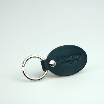 Ovális bőr kulcstartó