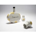 Porcelán pálinkás készlet - barack