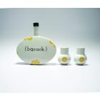 Porcelán pálinkás készlet - barack