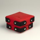 Szegecselt bőr ékszerdoboz 