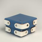 Szegecselt bőr ékszerdoboz 