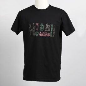 Színes póló urban nyomattal