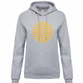 Logózott kapucnis pulóver