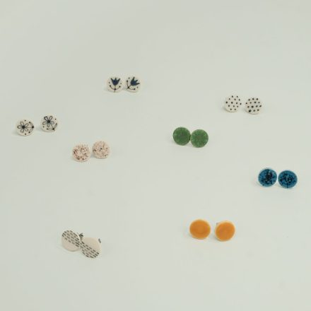 Ráduly lapos kerámia fülbevaló