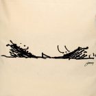 Vászon bevásárlótáska natúr - fekete épületrajz