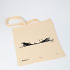 Vászon bevásárlótáska natúr - fekete épületrajz