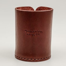 Bőr asztali tolltartó 