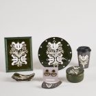 Beart kerámia falikép- zöld