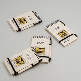 Írógép mintájú notesz