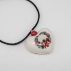 Porcelán szív medál