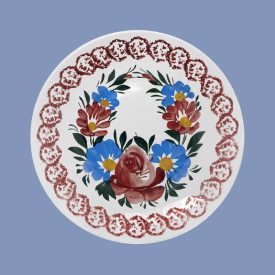 Kerek mintás dísztányér